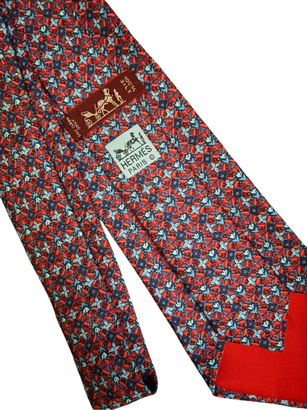 HERMÈS silk tie